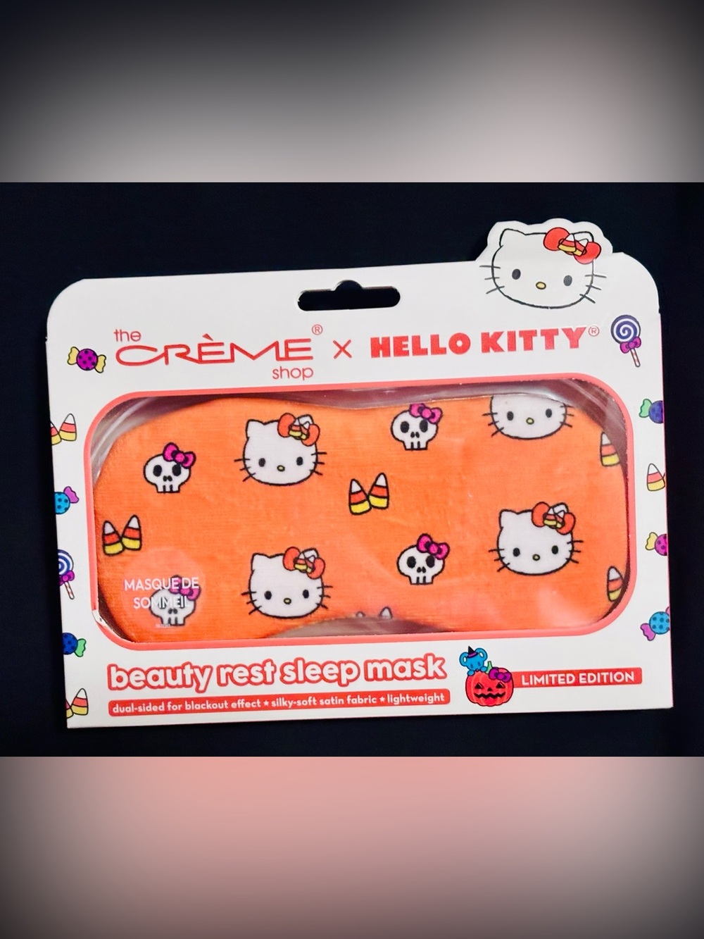 Hello Kitty x The Creme Shop Limited Edition Halloween Blackout Sleep Mask
